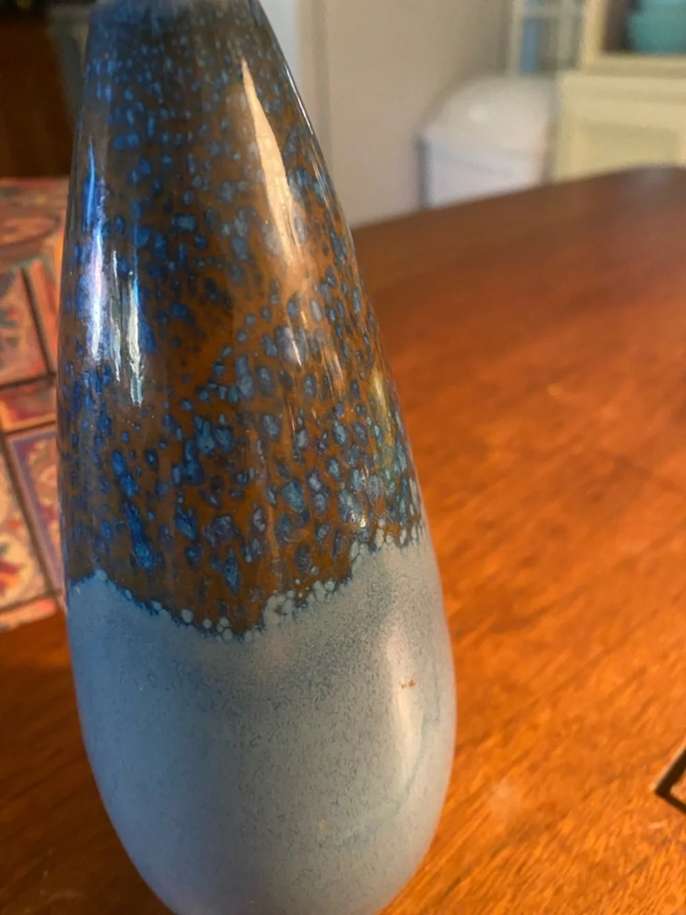 Vintage Blue Vase  Japan 7” - Picture 5 of 5